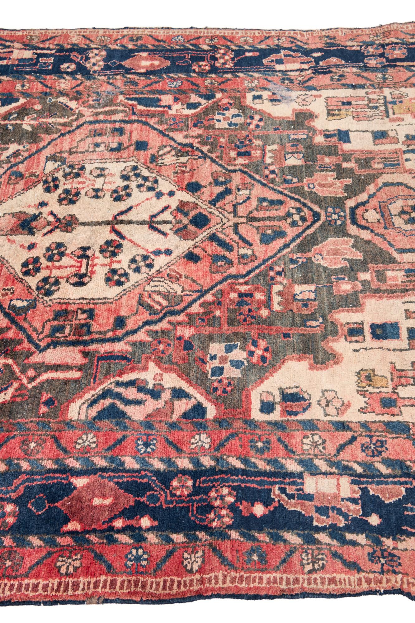 5' 3 x 9' 1 Hand Knotted Ultra Vintage Persian Wool Rug