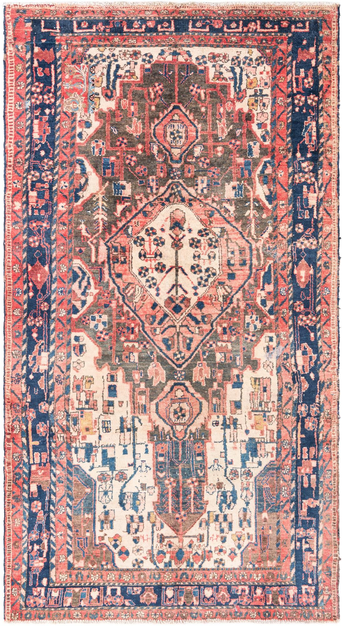 5' 3 x 9' 1 Hand Knotted Ultra Vintage Persian Wool Rug