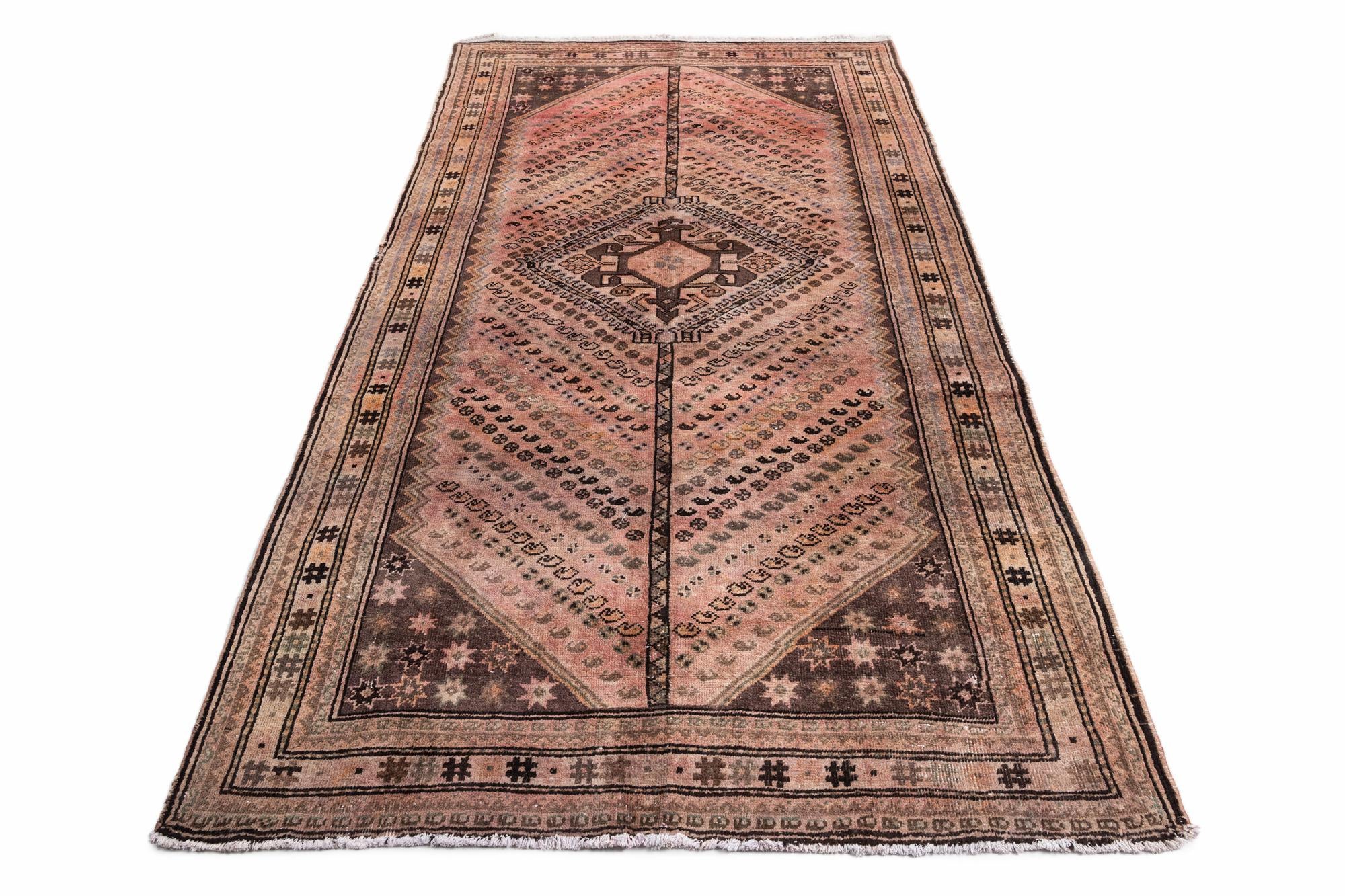 5' 2 x 9' 8 Hand Knotted Ultra Vintage Persian Wool Rug