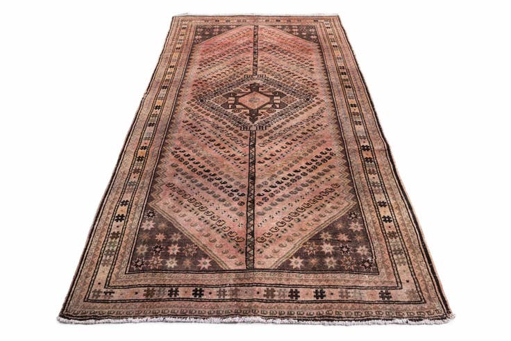 Detail image of 5' 2 x 9' 8 Hand Knotted Ultra Vintage Persian Wool Rug