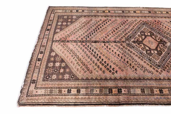 5' 2 x 9' 8 Hand Knotted Ultra Vintage Persian Wool Rug