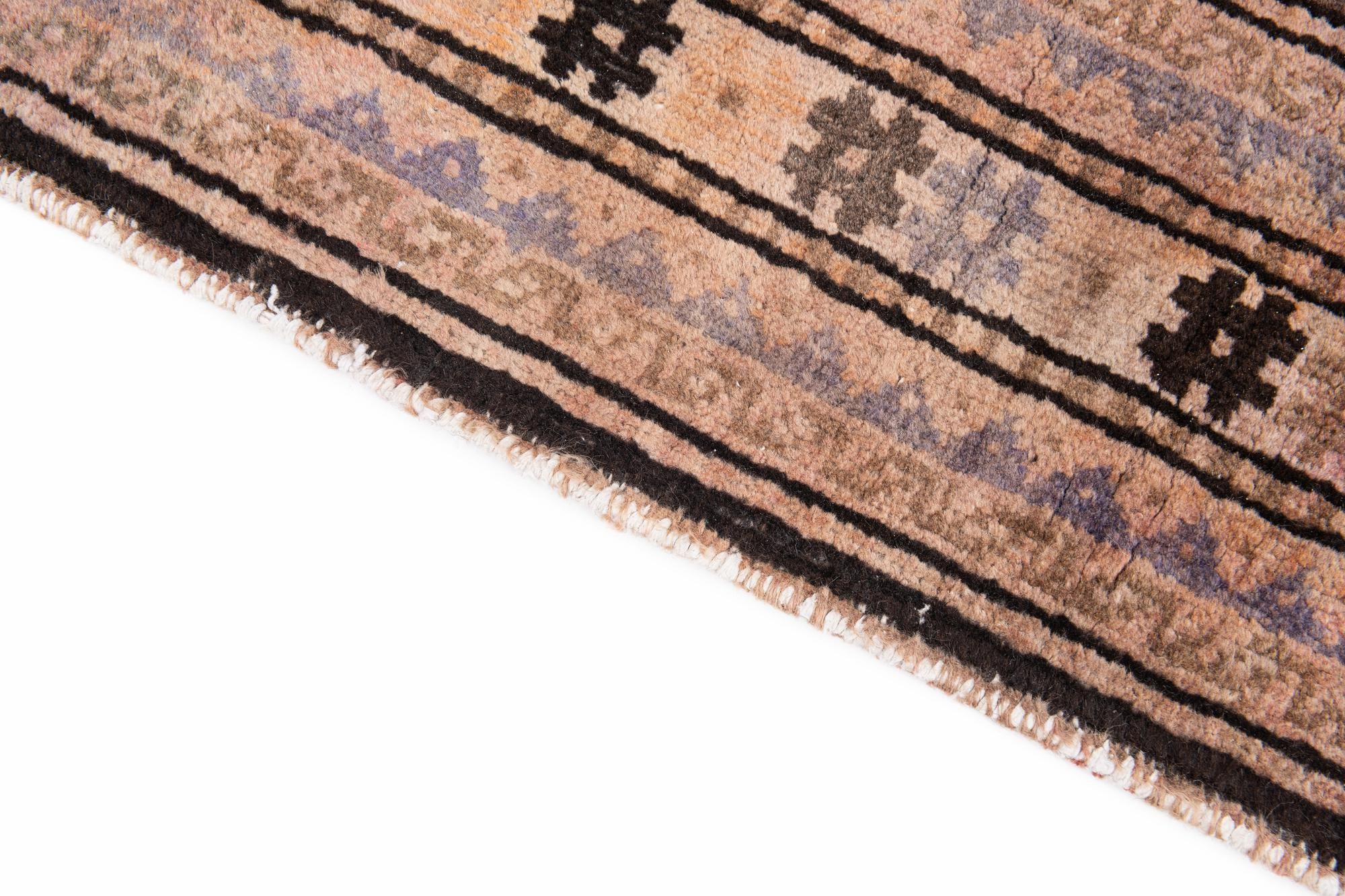5' 2 x 9' 8 Hand Knotted Ultra Vintage Persian Wool Rug