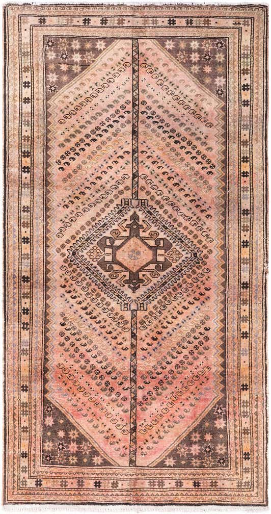 5' 2 x 9' 8 Hand Knotted Ultra Vintage Persian Wool Rug