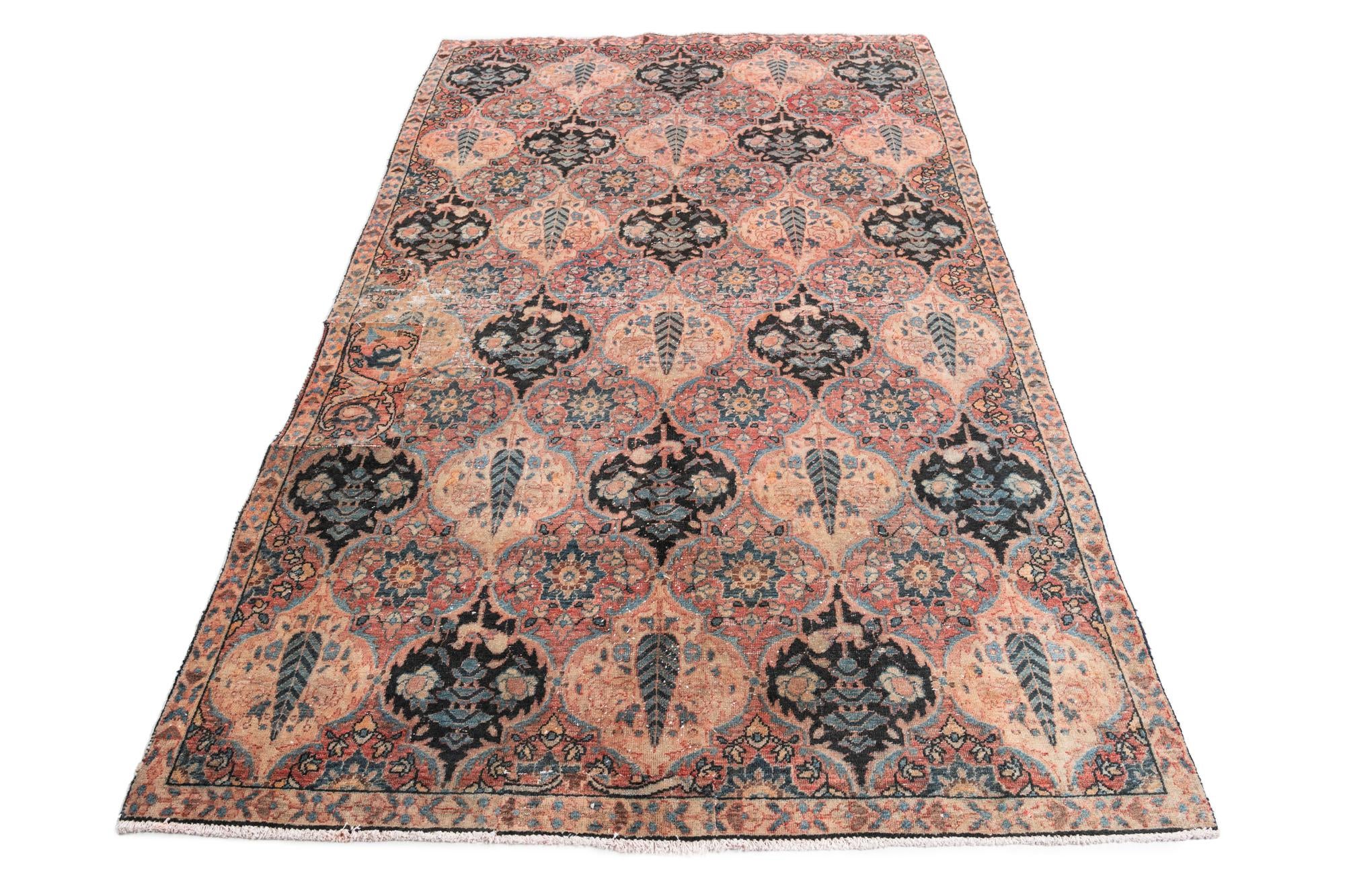 5' 4 x 8' 6 Hand Knotted Ultra Vintage Persian Wool Rug
