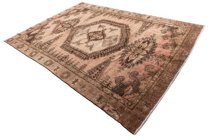 6' 9 x 9' 6 Hand Knotted Ultra Vintage Persian Wool Rug