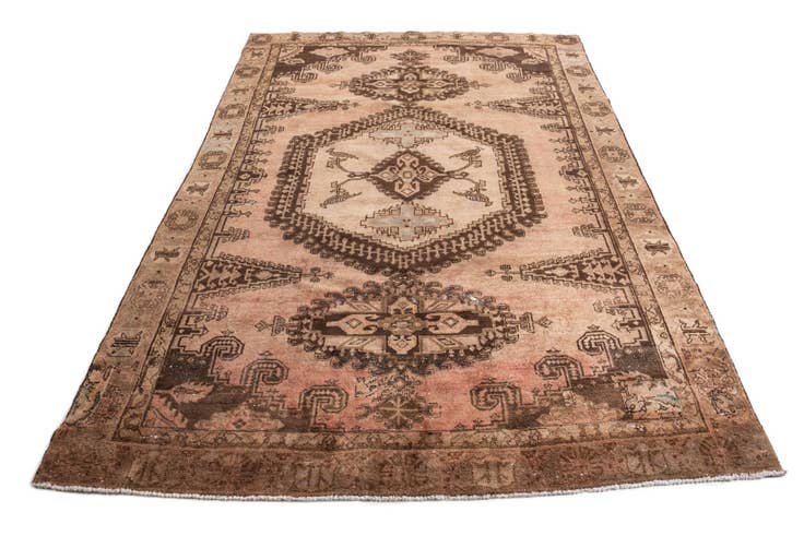 Detail image of 6' 9 x 9' 6 Hand Knotted Ultra Vintage Persian Wool Rug