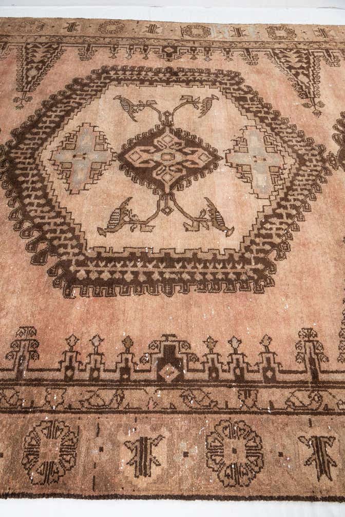 6' 9 x 9' 6 Hand Knotted Ultra Vintage Persian Wool Rug