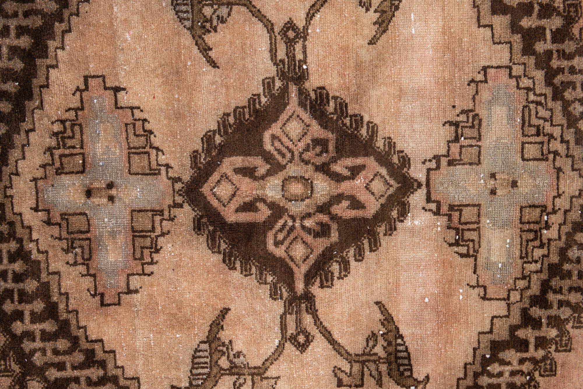 6' 9 x 9' 6 Hand Knotted Ultra Vintage Persian Wool Rug