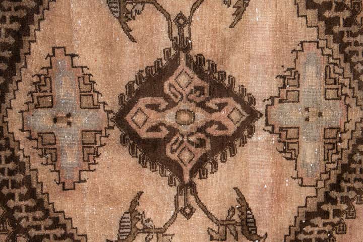 6' 9 x 9' 6 Hand Knotted Ultra Vintage Persian Wool Rug