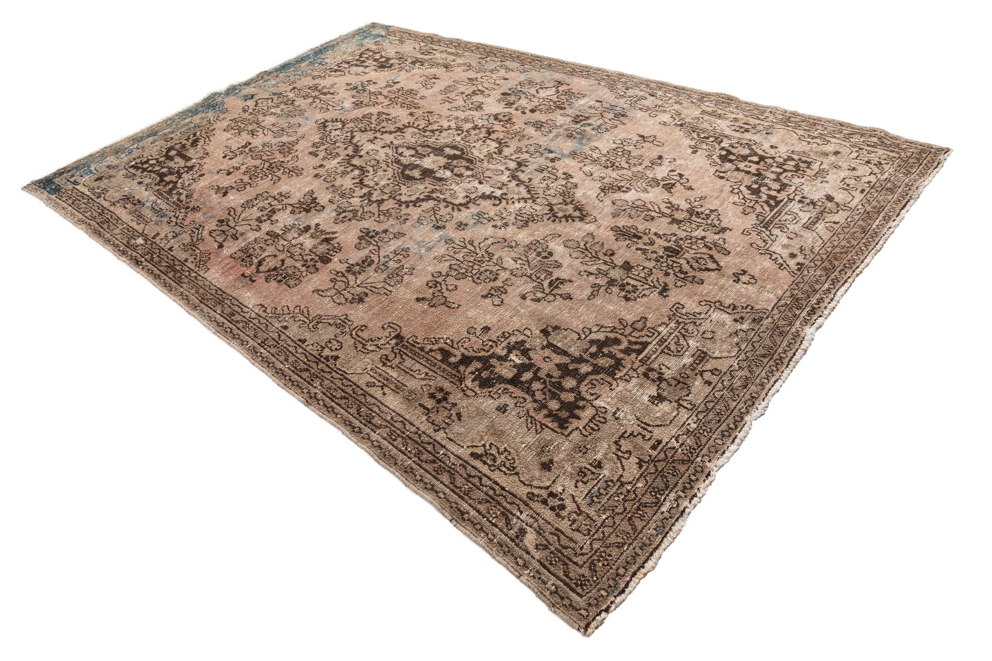 7' x 10' 2 Hand Knotted Ultra Vintage Persian Wool Rug