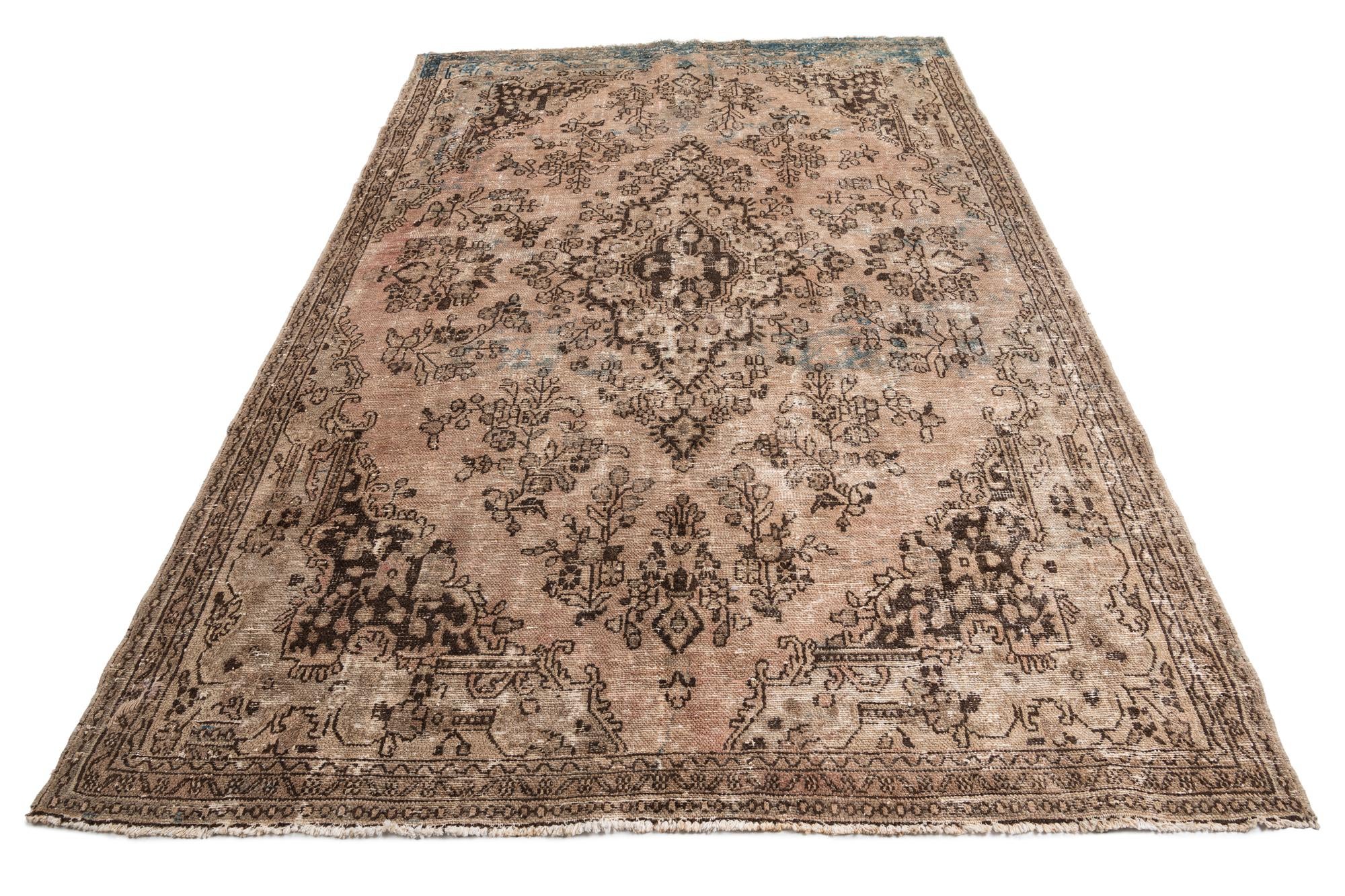7' x 10' 2 Hand Knotted Ultra Vintage Persian Wool Rug