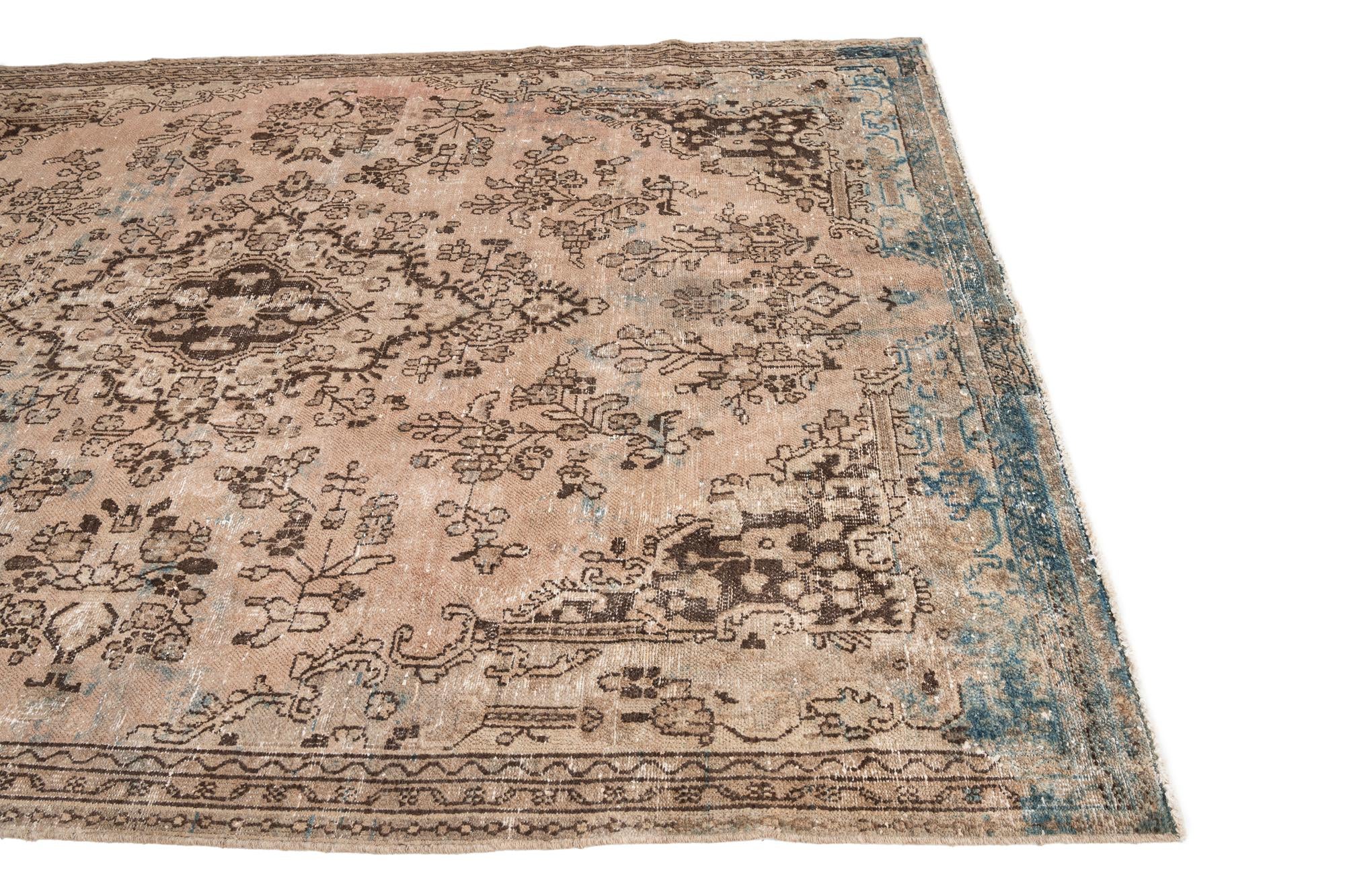 7' x 10' 2 Hand Knotted Ultra Vintage Persian Wool Rug
