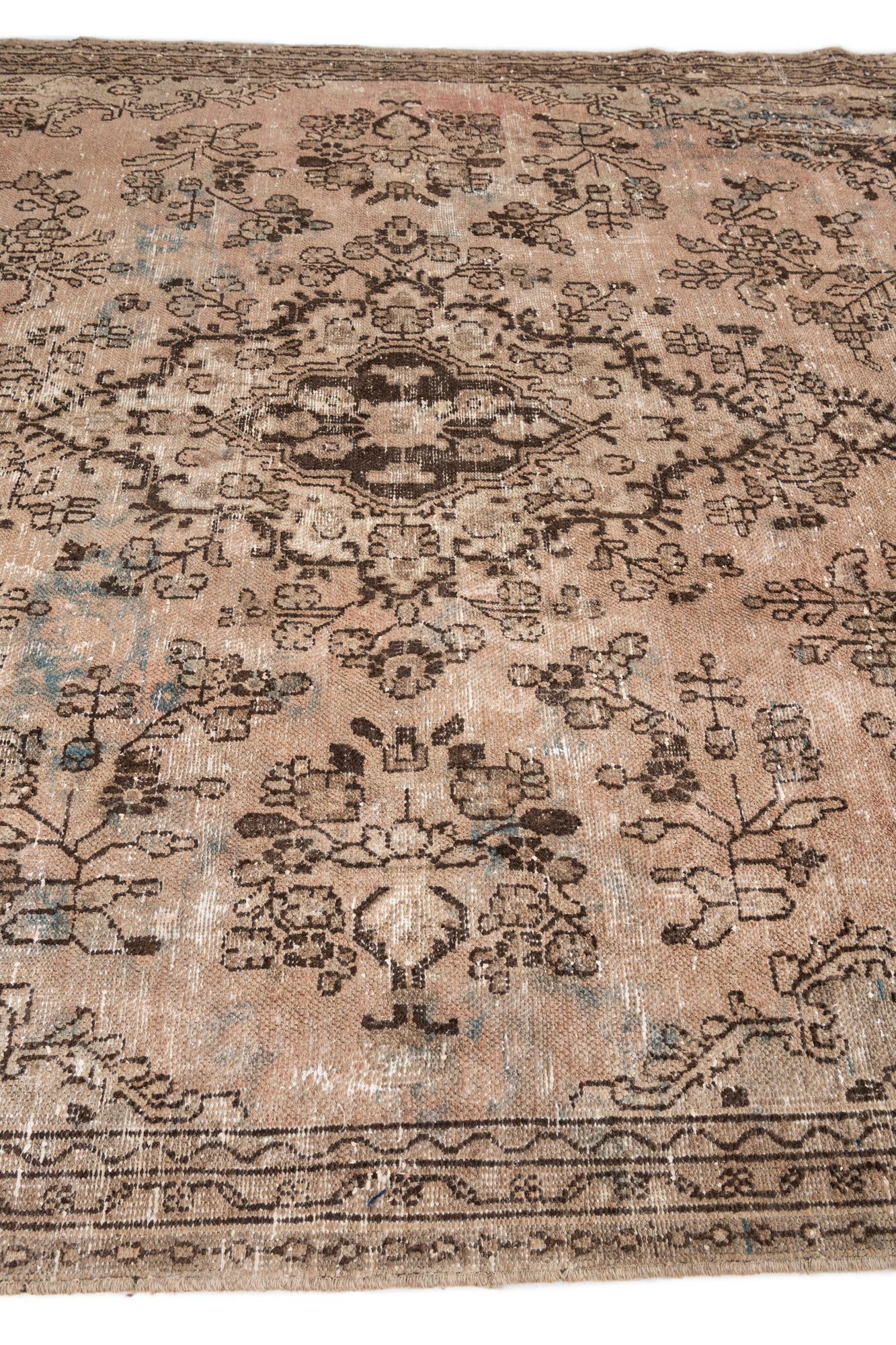 7' x 10' 2 Hand Knotted Ultra Vintage Persian Wool Rug