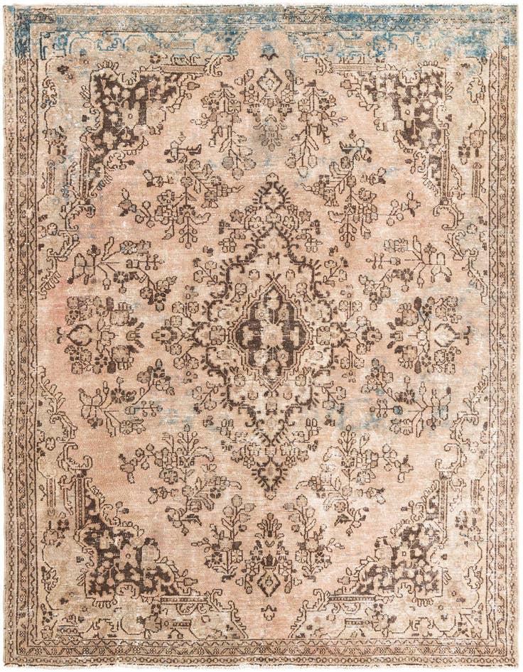 Detail image of 7' x 10' 2 Hand Knotted Ultra Vintage Persian Wool Rug