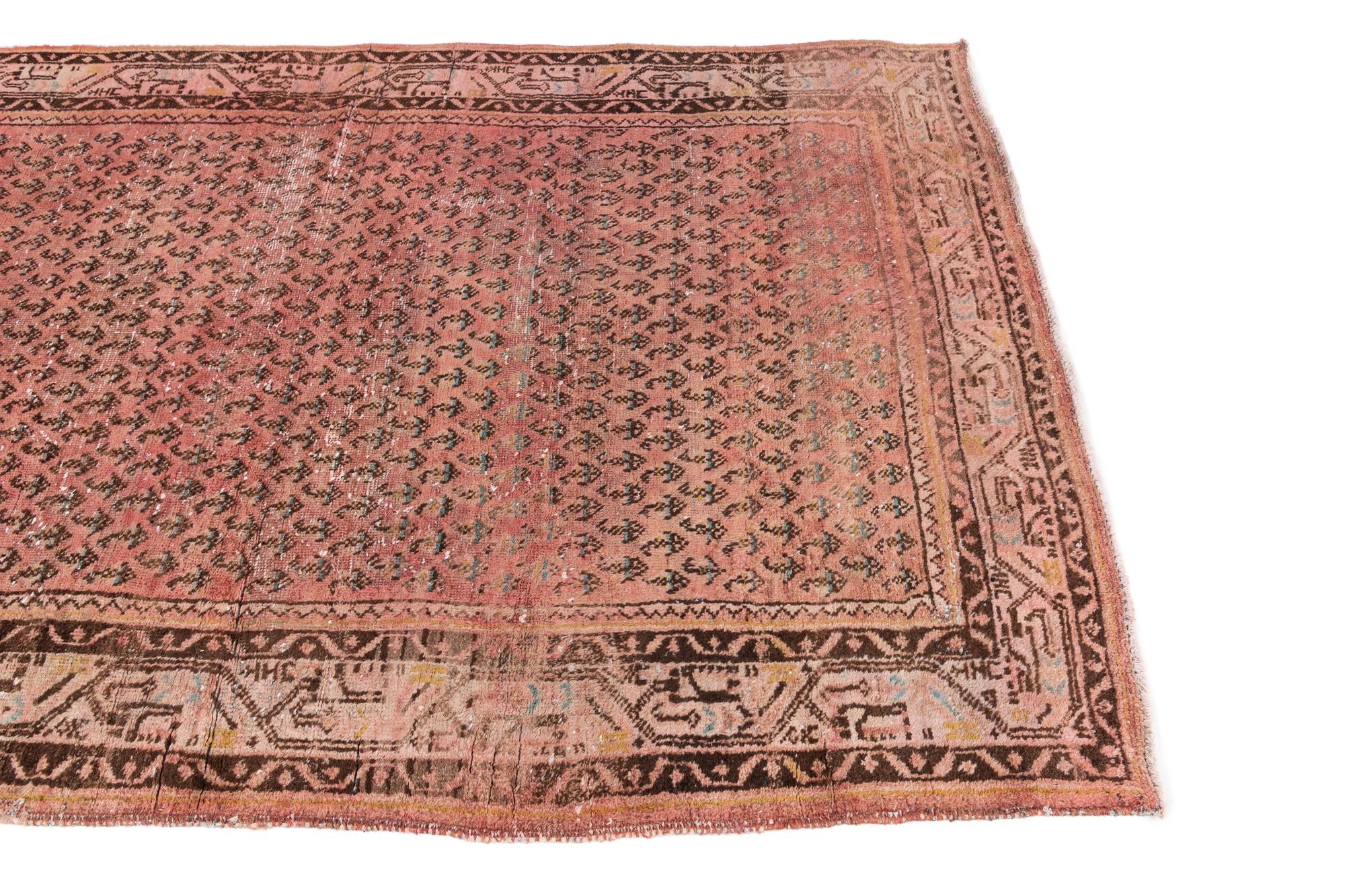 4' 3 x 6' 6 Hand Knotted Ultra Vintage Persian Wool Rug