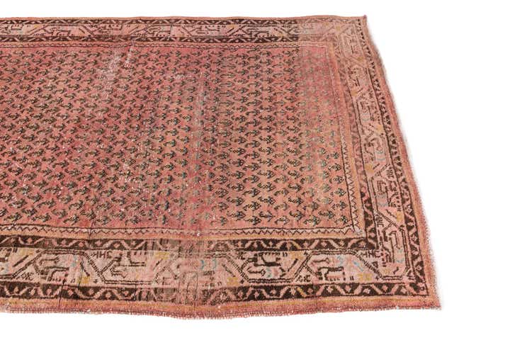 4' 3 x 6' 6 Hand Knotted Ultra Vintage Persian Wool Rug