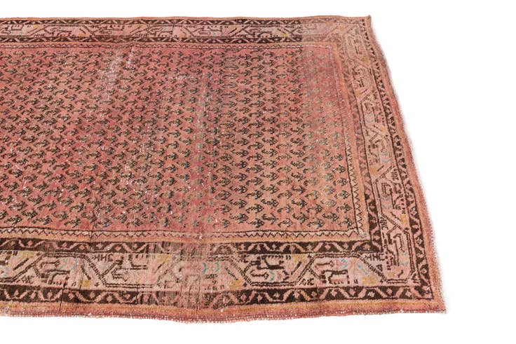 Detail image of 4' 3 x 6' 6 Hand Knotted Ultra Vintage Persian Wool Rug