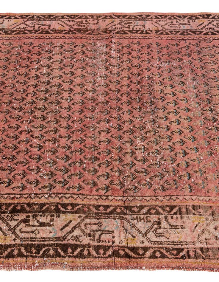 Detail image of 4' 3 x 6' 6  Hand Knotted Ultra Vintage Persian Wool Rug
