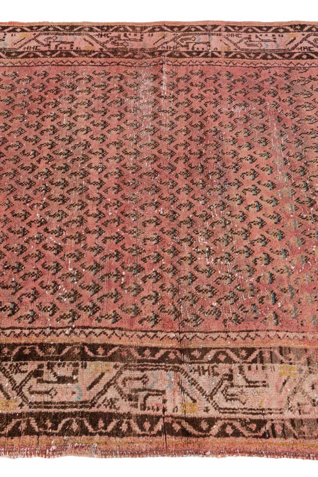 Detail image of 4' 3 x 6' 6 Hand Knotted Ultra Vintage Persian Wool Rug