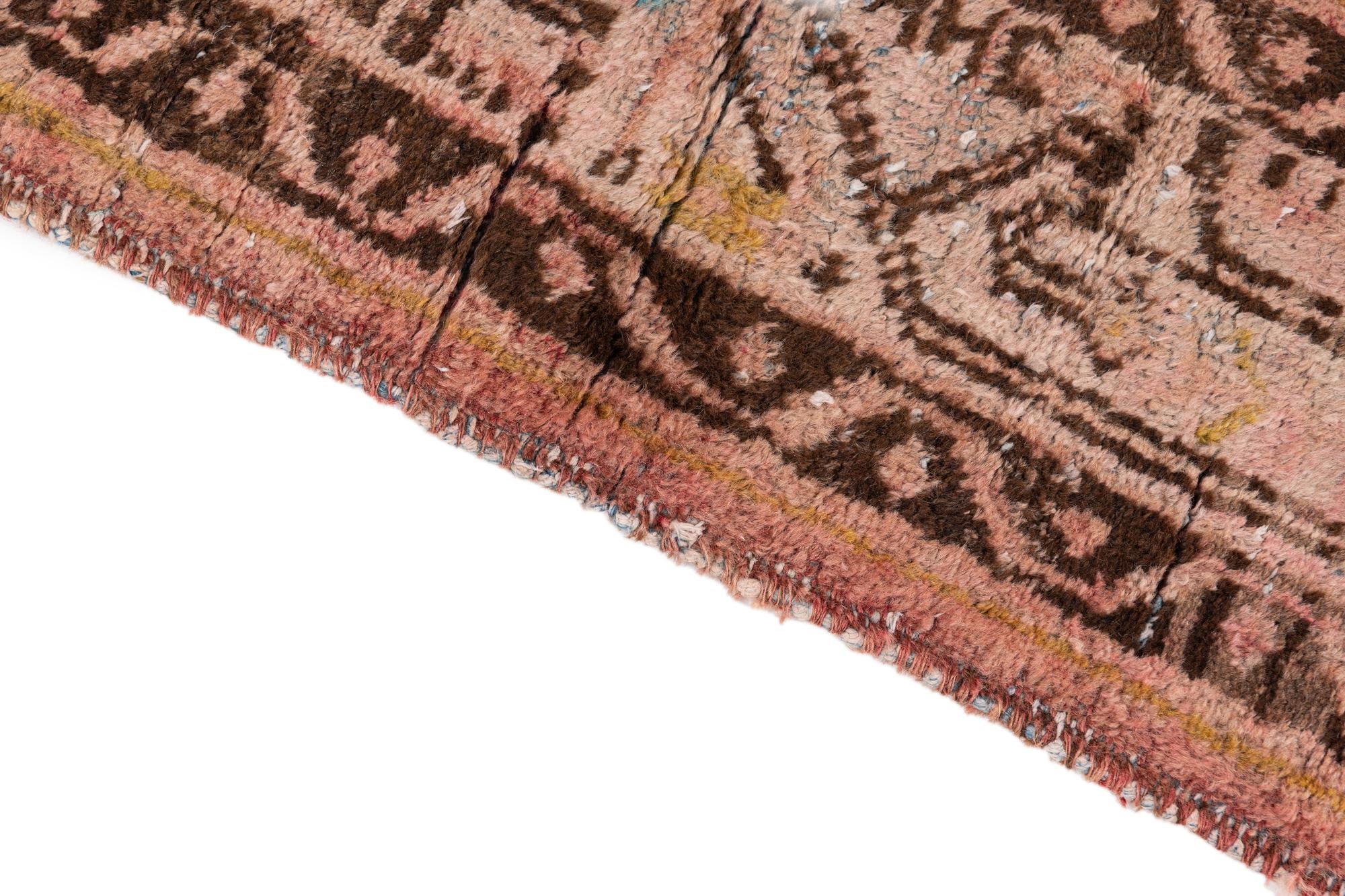 4' 3 x 6' 6 Hand Knotted Ultra Vintage Persian Wool Rug