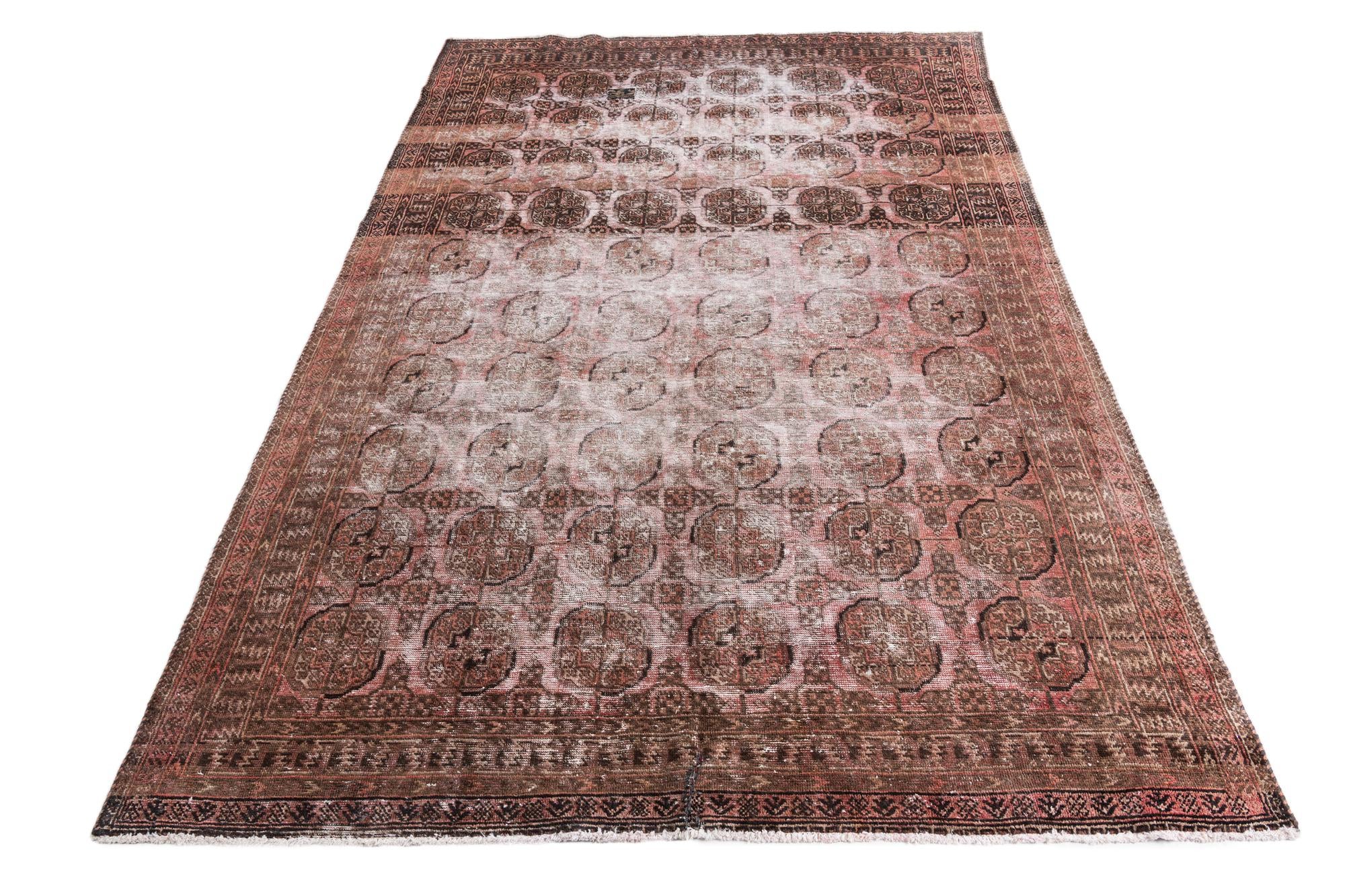 6' x 8' 7 Hand Knotted Ultra Vintage Persian Wool Rug