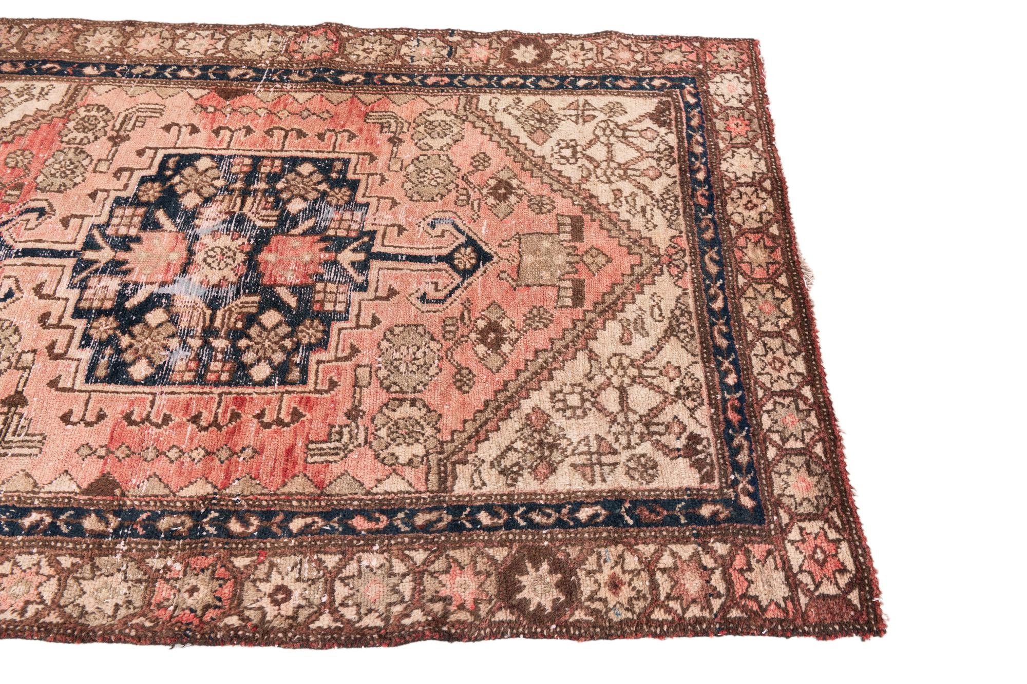 4' x 5' 9 Hand Knotted Ultra Vintage Persian Wool Rug