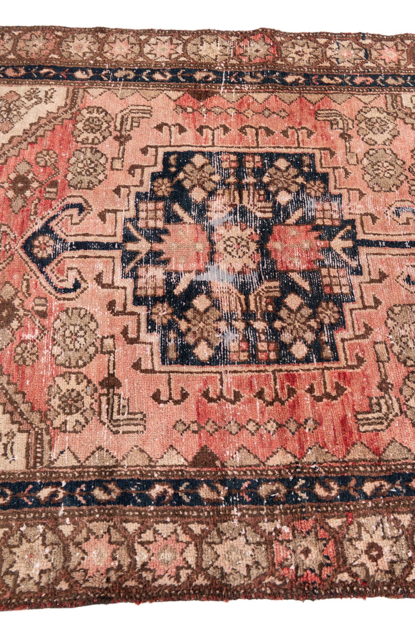 4' x 5' 9 Hand Knotted Ultra Vintage Persian Wool Rug