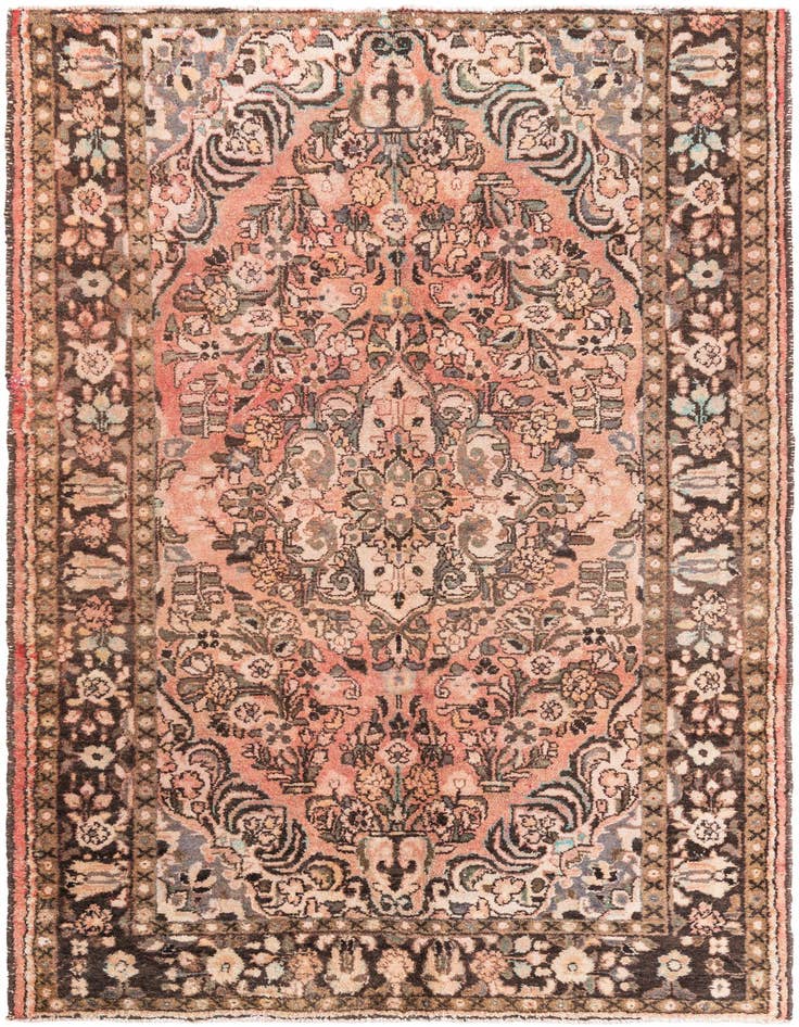Detail image of 5' 5 x 9' 2 Hand Knotted Ultra Vintage Persian Wool Rug