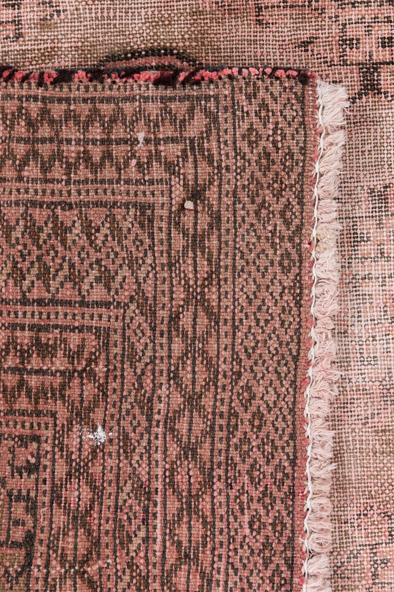 4' 2 x 6' 2 Hand Knotted Ultra Vintage Persian Wool Rug
