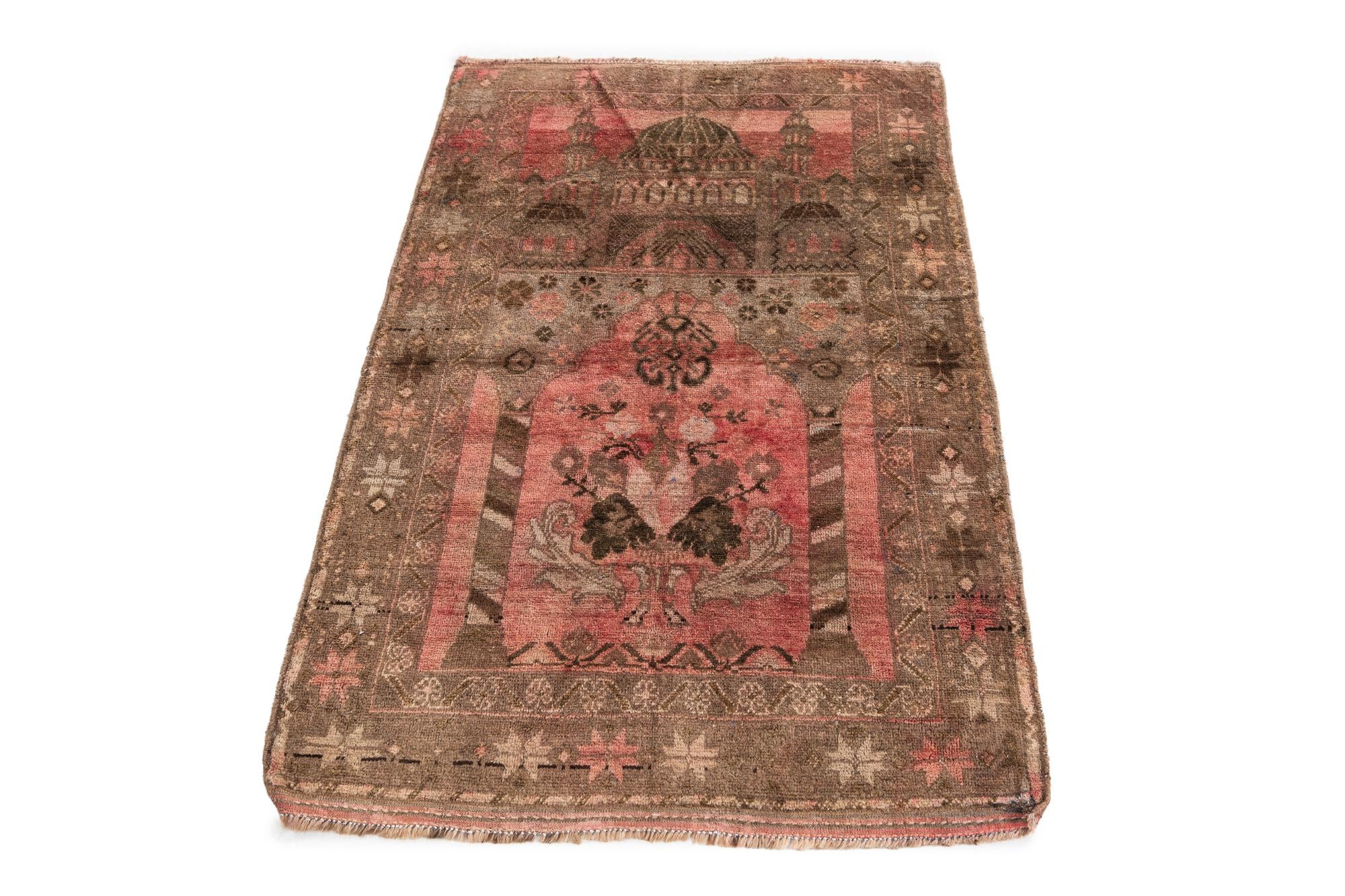3' x 4' 7 Hand Knotted Ultra Vintage Persian Wool Rug