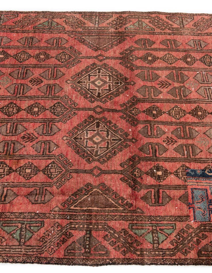 Detail image of 4' 1 x 7' 7  Hand Knotted Ultra Vintage Persian Wool Rug