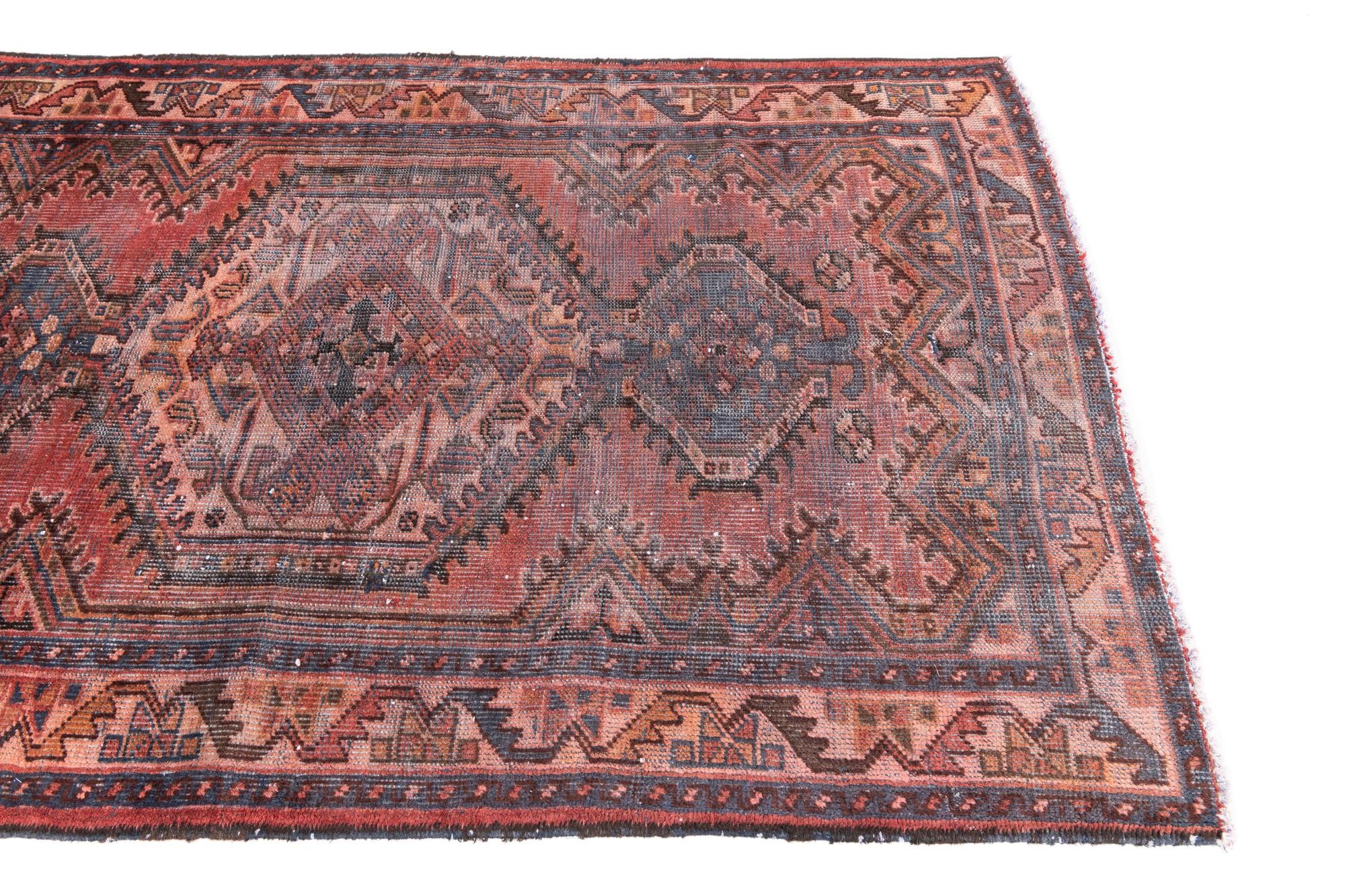 4' 4 x 6' 5 Hand Knotted Ultra Vintage Persian Wool Rug
