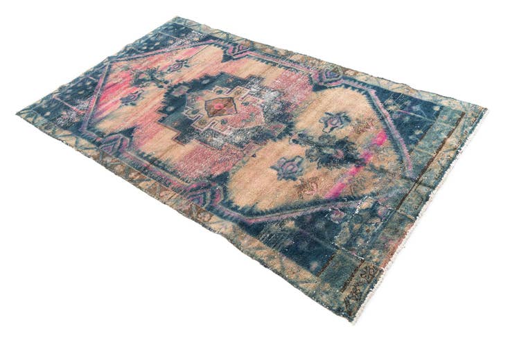 Detail image of 4' x 6' 10 Hand Knotted Ultra Vintage Persian Wool Rug