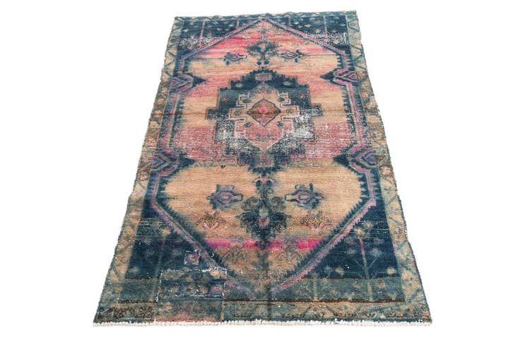 Detail image of 4' x 6' 10 Hand Knotted Ultra Vintage Persian Wool Rug