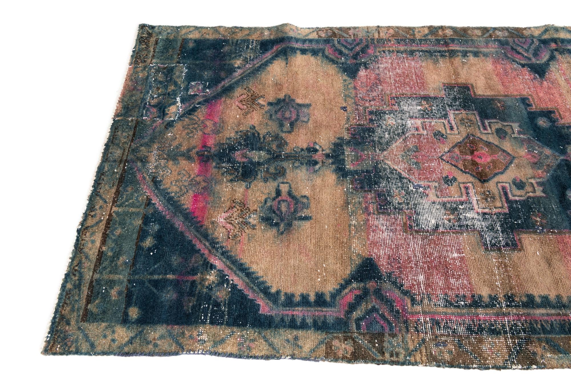 4' x 6' 10 Hand Knotted Ultra Vintage Persian Wool Rug