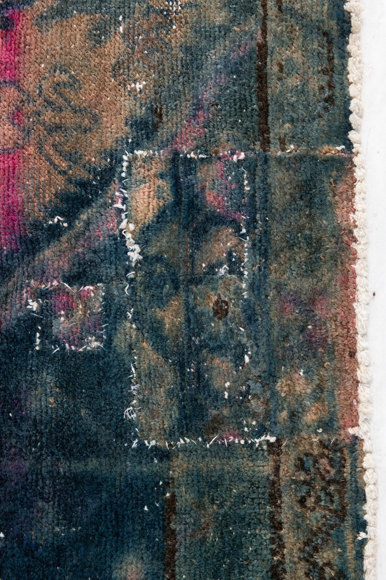 4' x 6' 10 Hand Knotted Ultra Vintage Persian Wool Rug