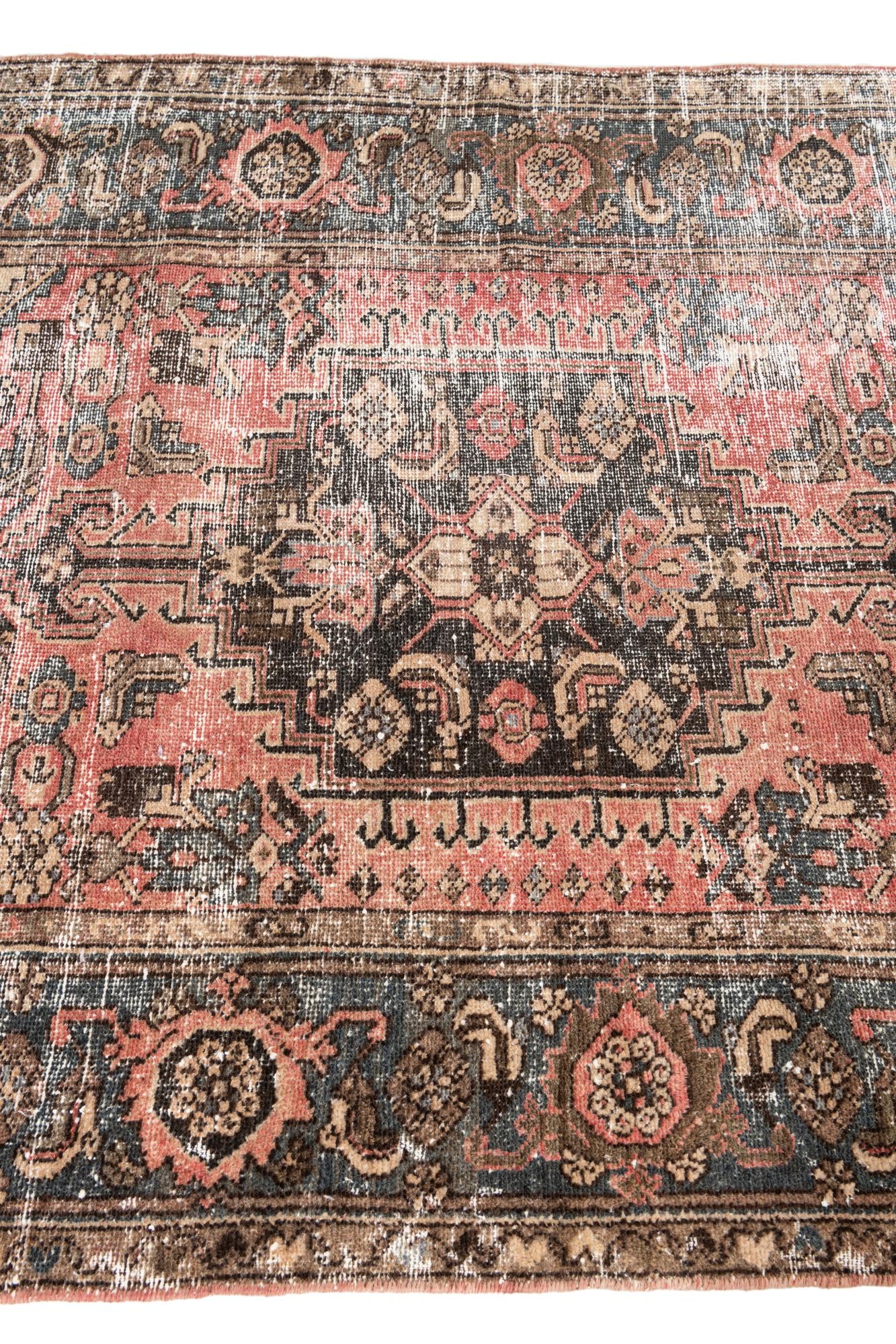 4' 2 x 6' 5 Hand Knotted Ultra Vintage Persian Wool Rug