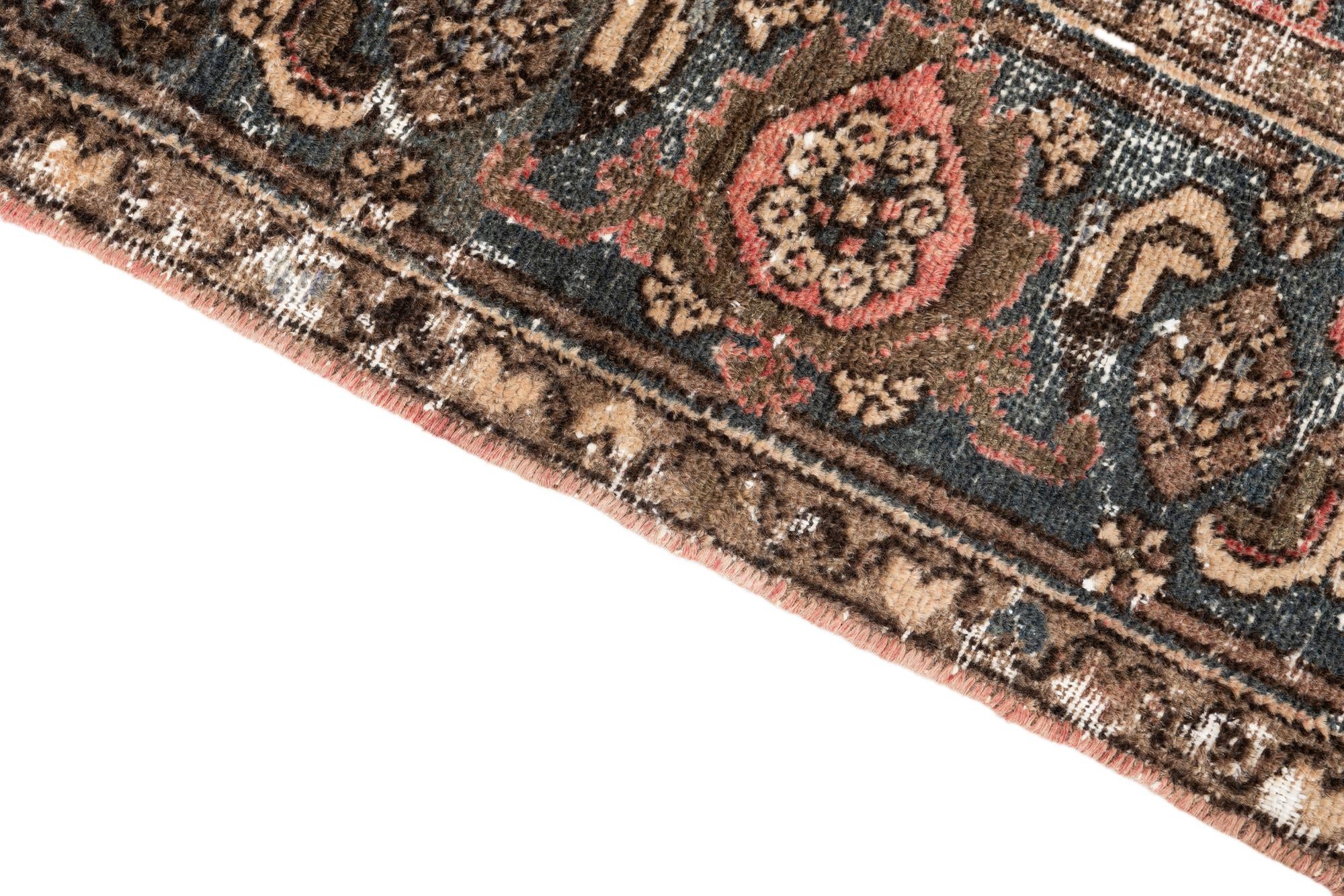 4' 2 x 6' 5 Hand Knotted Ultra Vintage Persian Wool Rug