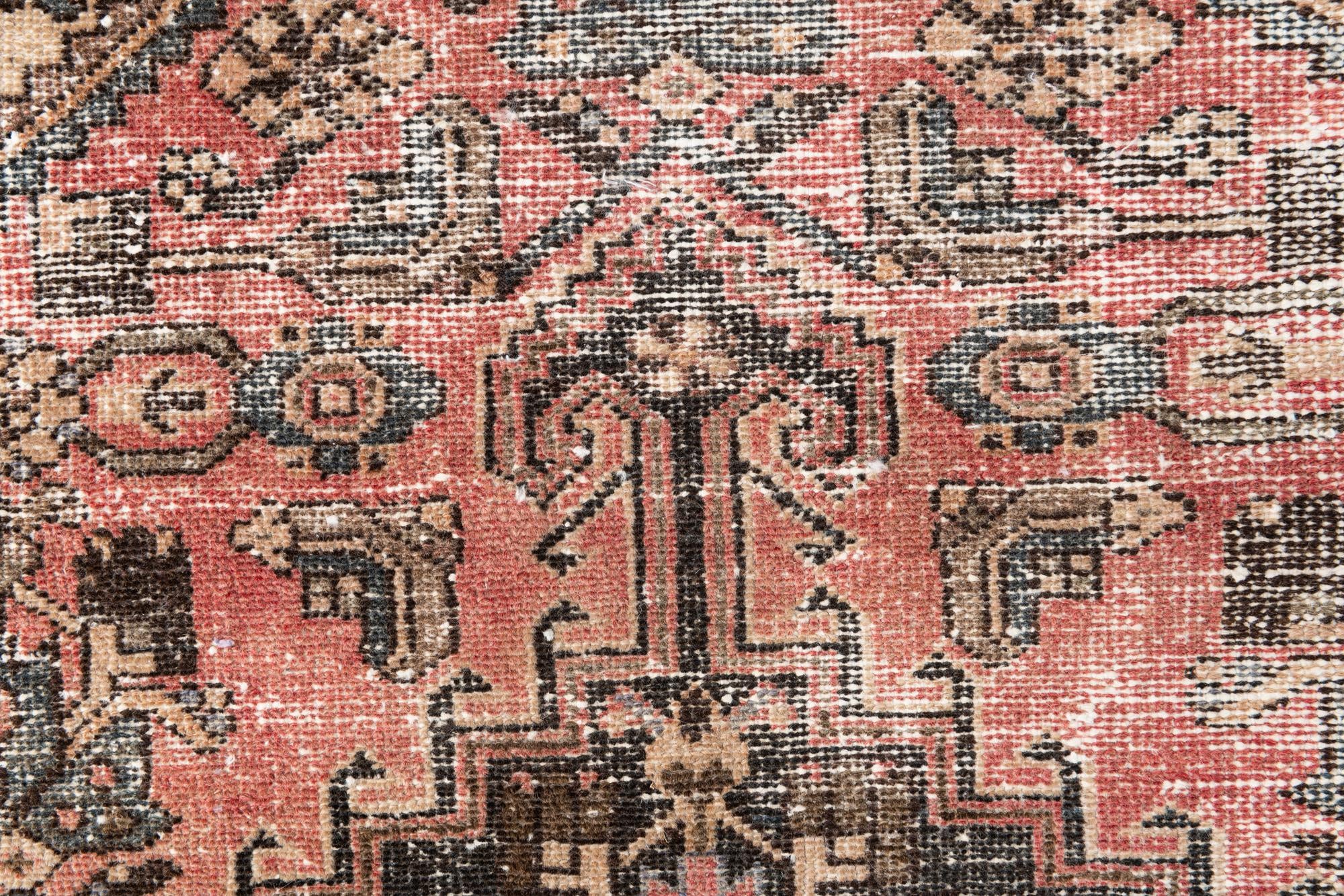 4' 2 x 6' 5 Hand Knotted Ultra Vintage Persian Wool Rug
