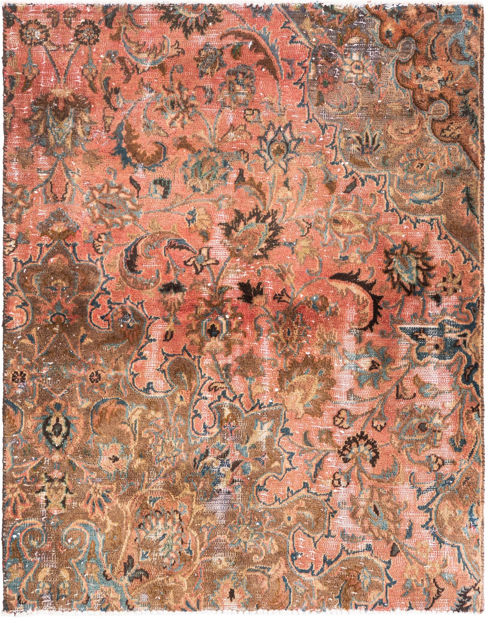 3' 8 x 4' 8 Hand Knotted Ultra Vintage Persian Wool Rug