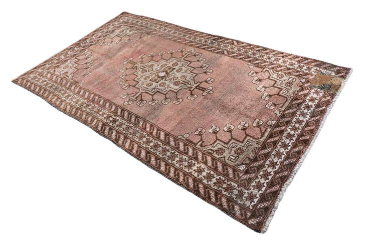 Detail image of 5' 2 x 7' 2 Hand Knotted Ultra Vintage Persian Wool Rug