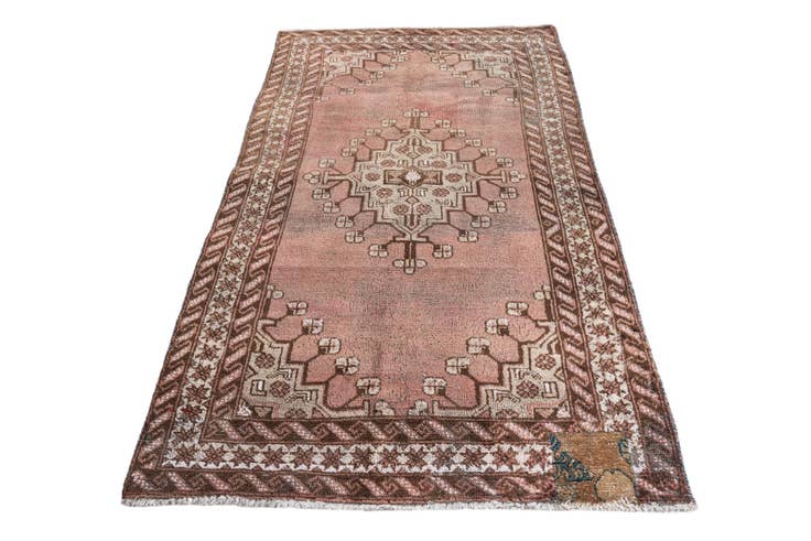 Detail image of 5' 2 x 7' 2 Hand Knotted Ultra Vintage Persian Wool Rug