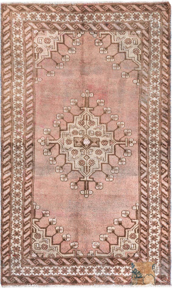 Detail image of 5' 2 x 7' 2 Hand Knotted Ultra Vintage Persian Wool Rug