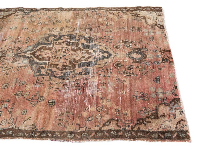 Detail image of 4' 4 x 6' 1 Hand Knotted Ultra Vintage Persian Wool Rug