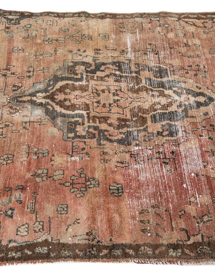 Detail image of 4' 4 x 6' 1  Hand Knotted Ultra Vintage Persian Wool Rug