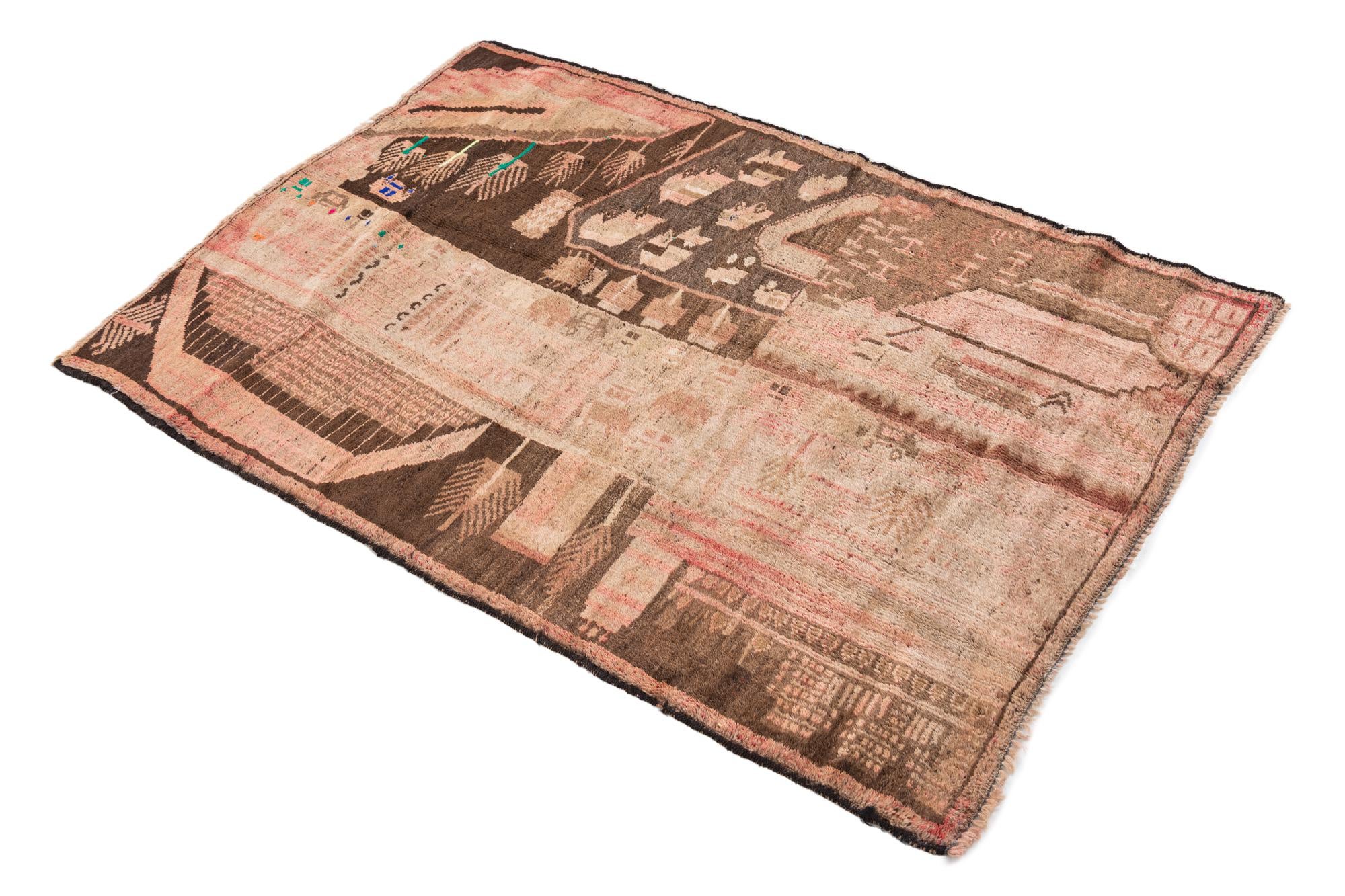3' x 4' 6 Hand Knotted Ultra Vintage Persian Wool Rug