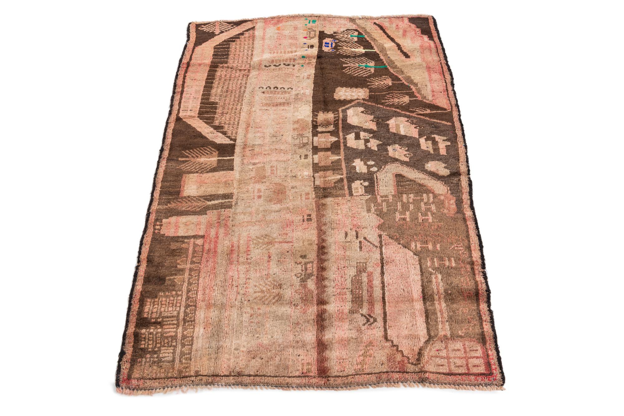 3' x 4' 6 Hand Knotted Ultra Vintage Persian Wool Rug