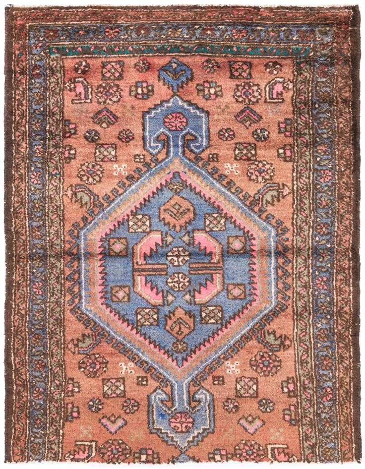 Detail image of 3' x 4' 7 Hand Knotted Ultra Vintage Persian Wool Rug