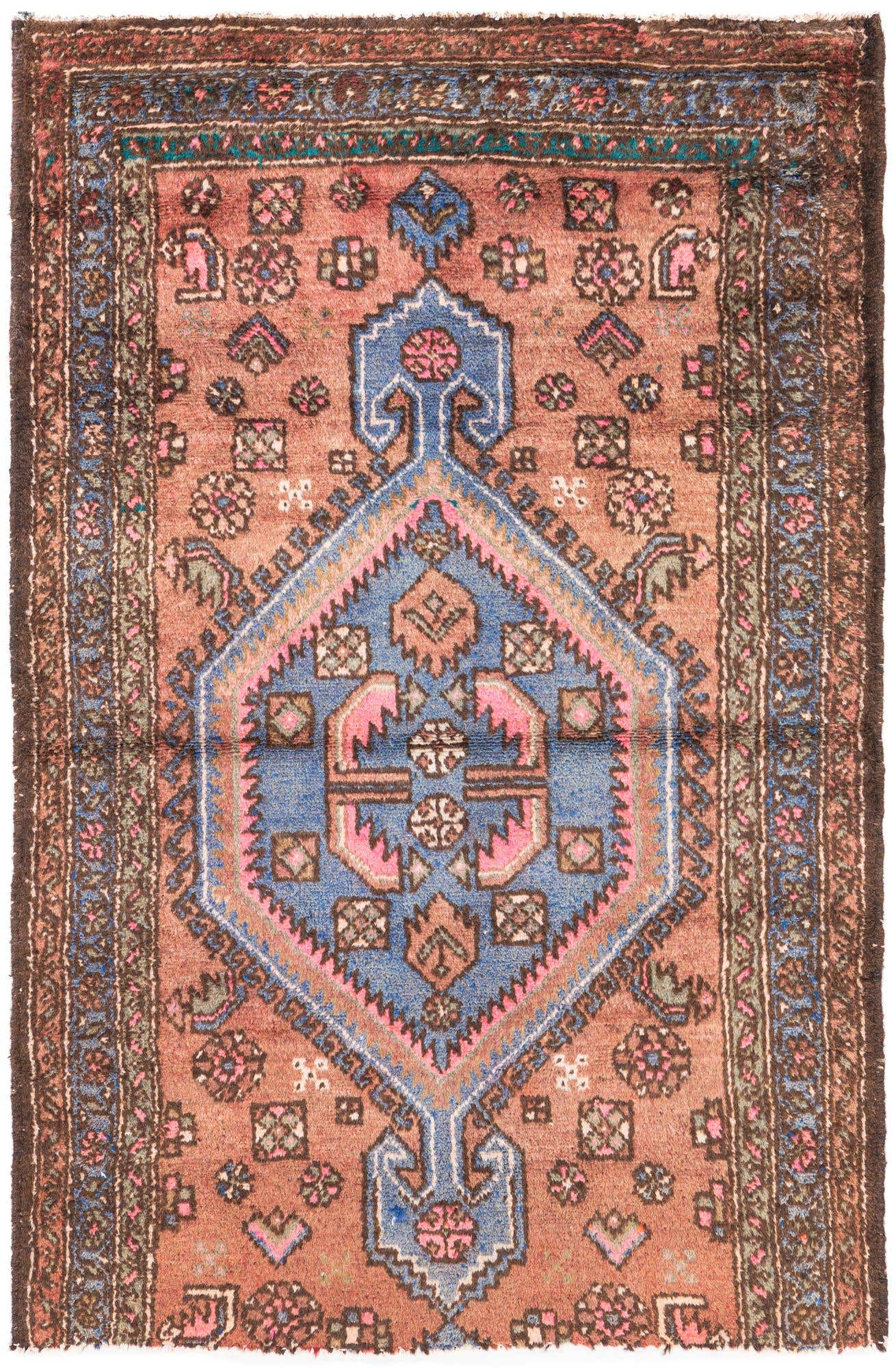 3' x 4' 7 Hand Knotted Ultra Vintage Persian Wool Rug