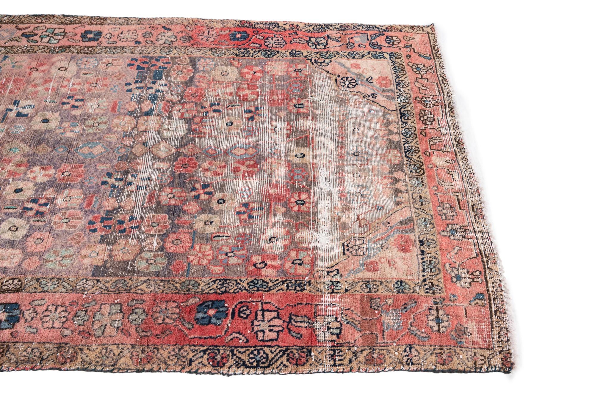 3' 10 x 6' 5 Hand Knotted Ultra Vintage Persian Wool Rug